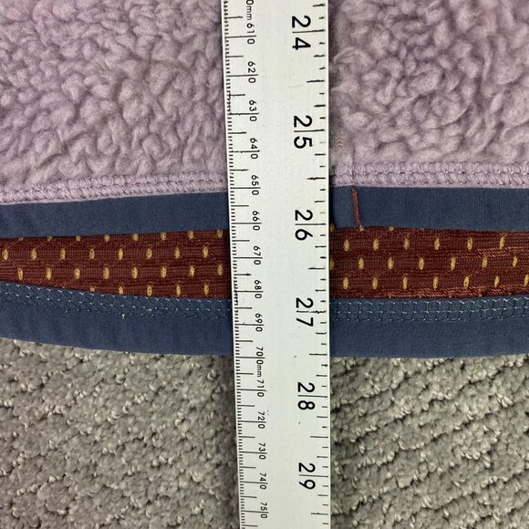 LL Bean Mountain Pile Fleece Vest Women's Large Lilac Full Zip Deep Pile 502430 - Picture 10 of 11
